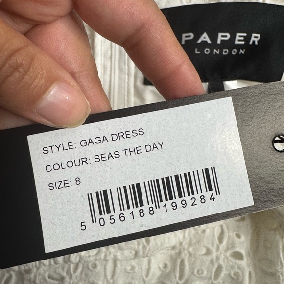 PAPER LONDON Gaga Frill Cotton Dress NWT - Picture 7 of 12